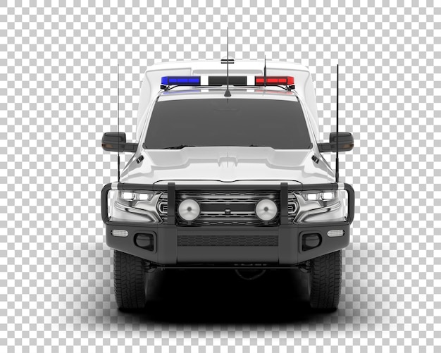 PSD camioneta blanca sobre fondo transparente ilustración de renderizado 3d