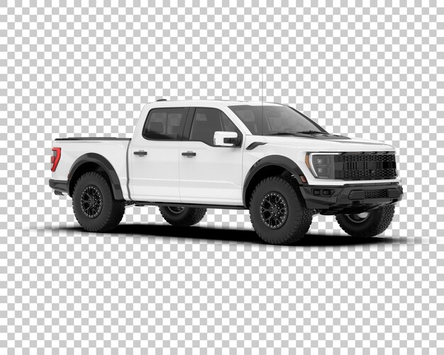 PSD camioneta blanca sobre fondo transparente ilustración de renderizado 3d