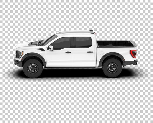 PSD camioneta blanca sobre fondo transparente ilustración de renderizado 3d