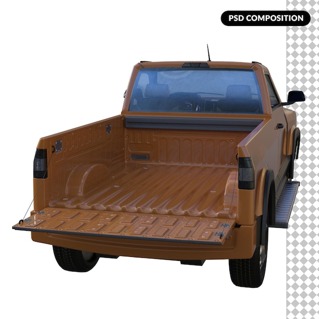 PSD camioneta color marrón aislado 3d