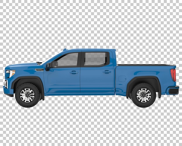Camioneta sobre fondo transparente. Representación 3d - ilustración
