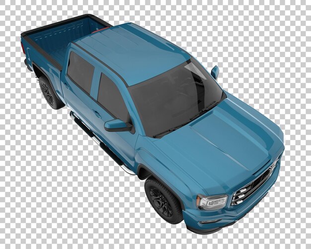 Camioneta sobre fondo transparente. Representación 3d - ilustración