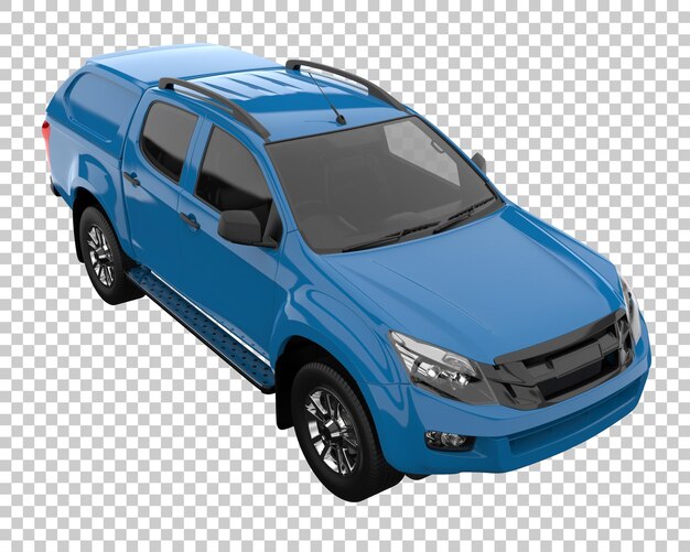 Camioneta sobre fondo transparente. Representación 3d - ilustración