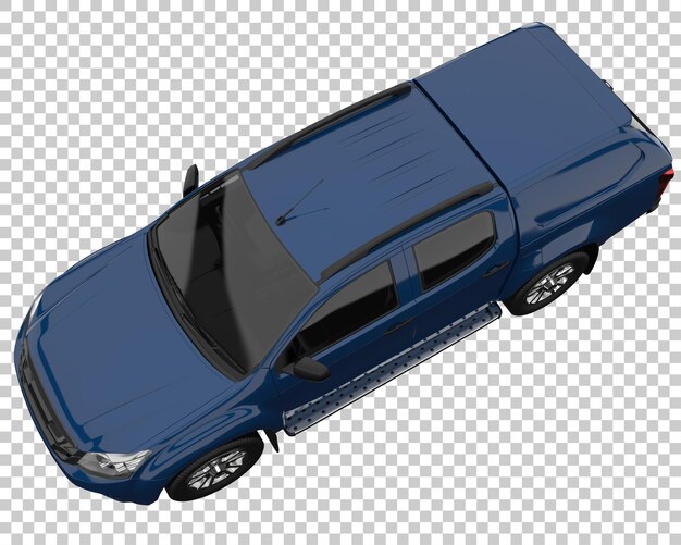 Camioneta sobre fondo transparente. Representación 3d - ilustración