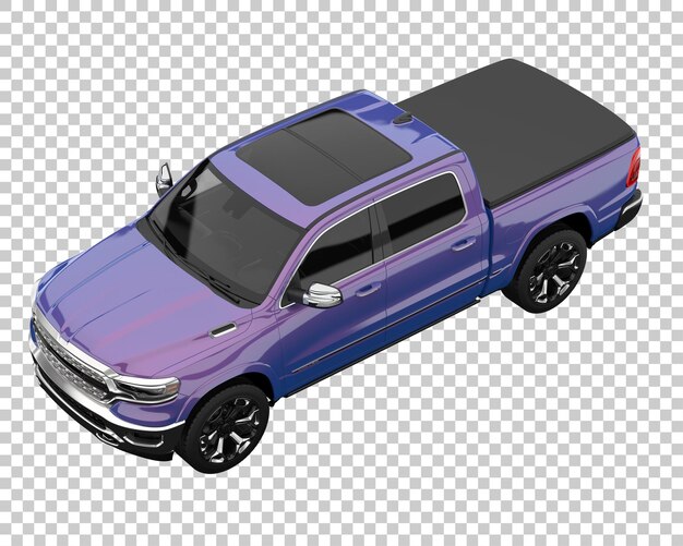 Camioneta sobre fondo transparente. Representación 3d - ilustración