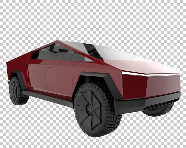 PSD camioneta sobre fondo transparente. representación 3d - ilustración