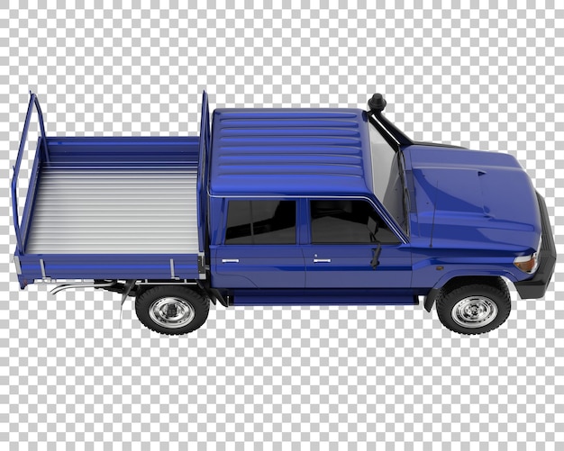 Camioneta sobre fondo transparente. Representación 3d - ilustración