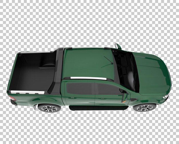 Camioneta sobre fondo transparente. Representación 3d - ilustración