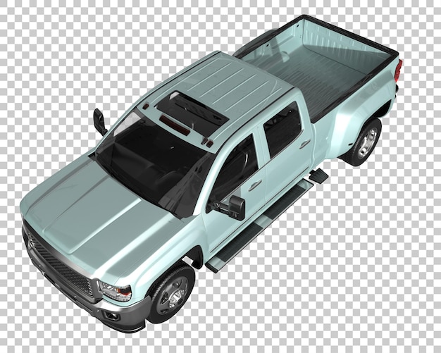 Camioneta sobre fondo transparente. Representación 3d - ilustración