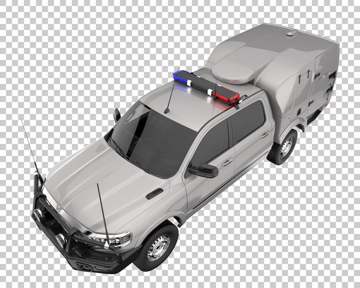 PSD camioneta sobre fondo transparente. representación 3d - ilustración
