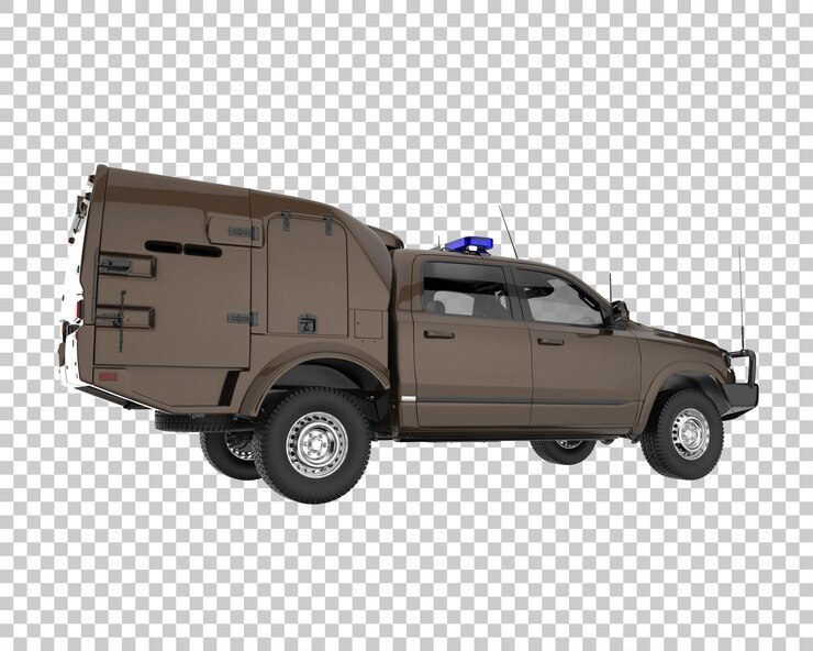 PSD camioneta sobre fondo transparente. representación 3d - ilustración