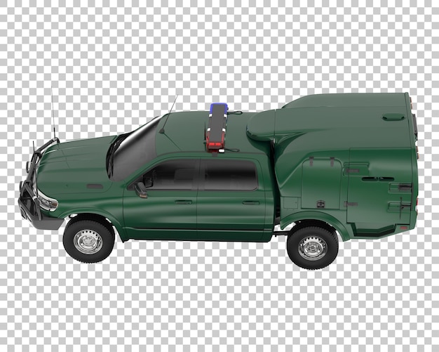 Camioneta sobre fondo transparente. Representación 3d - ilustración