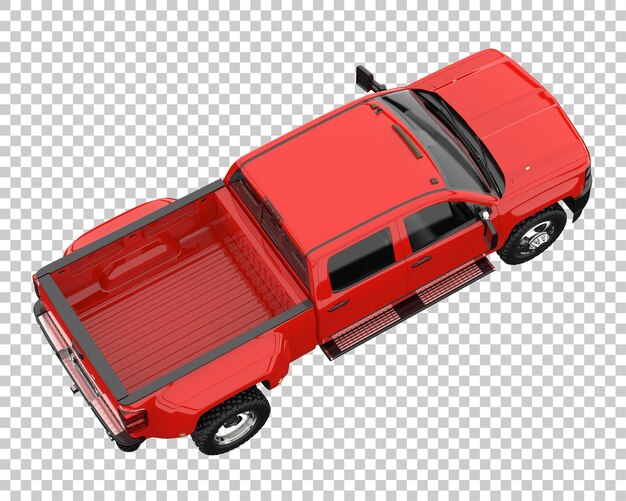 Camioneta sobre fondo transparente. Representación 3d - ilustración