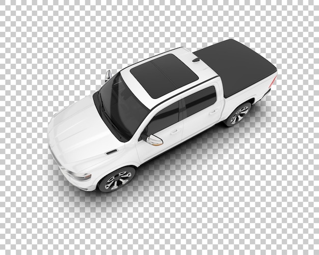 PSD camionnette blanche sur fond transparent illustration de rendu 3d