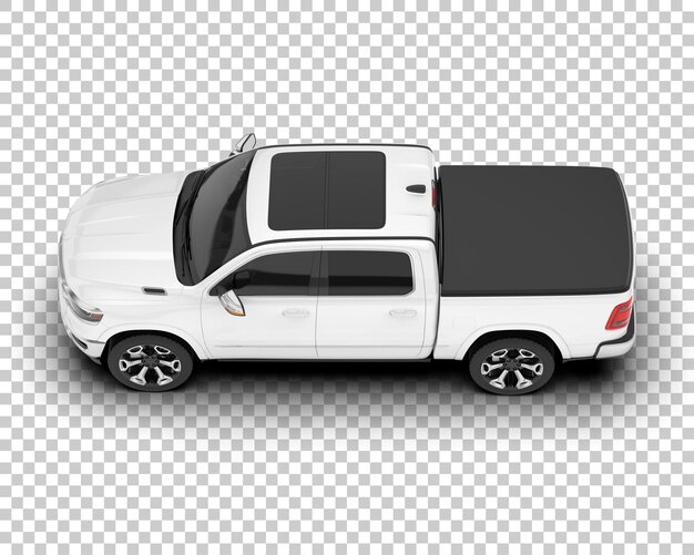 PSD camionnette blanche sur fond transparent illustration de rendu 3d