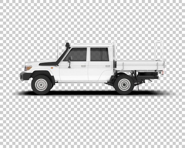 PSD camionnette blanche sur fond transparent illustration de rendu 3d