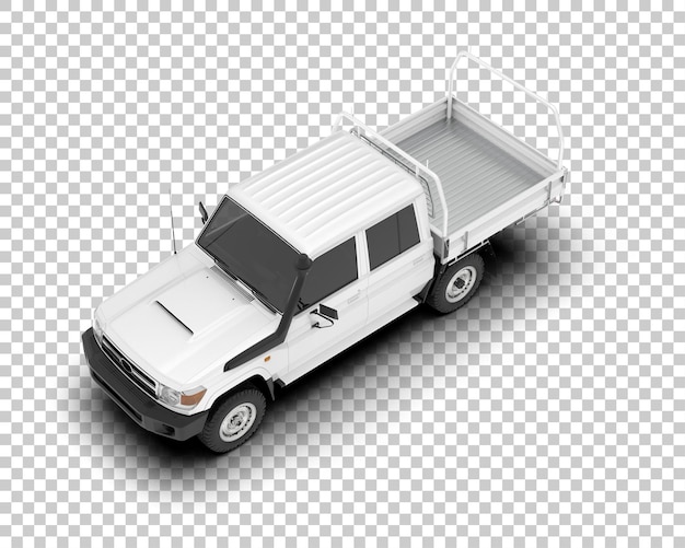 PSD camionnette blanche sur fond transparent illustration de rendu 3d