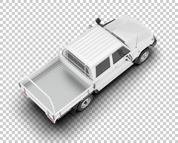 PSD camionnette blanche sur fond transparent illustration de rendu 3d