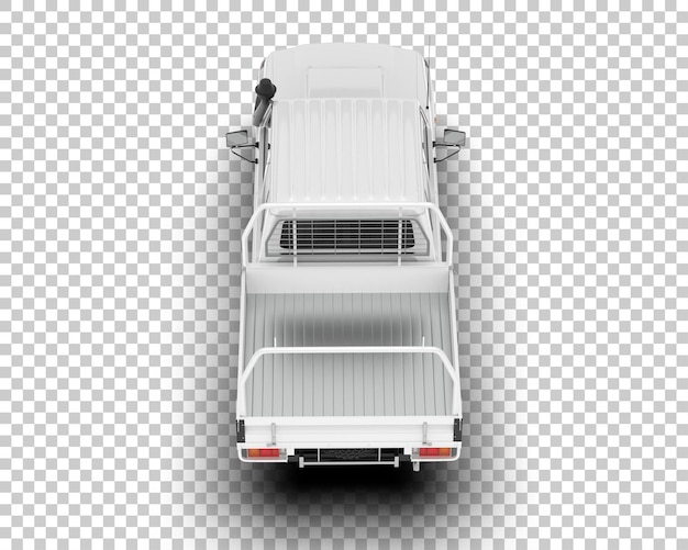 Camionnette Blanche Sur Fond Transparent Illustration De Rendu 3d