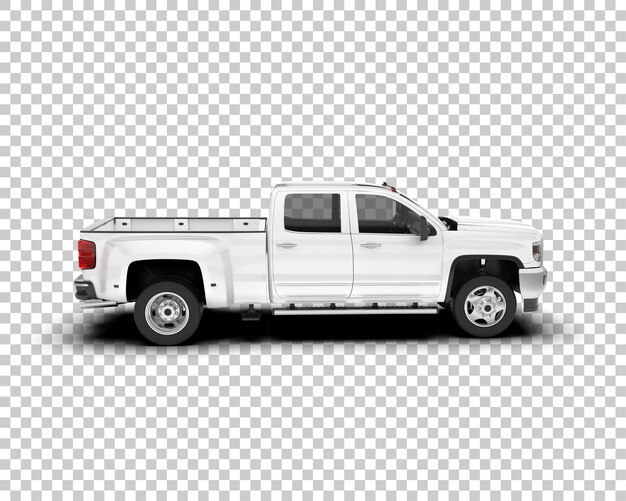 PSD camionnette blanche sur fond transparent illustration de rendu 3d