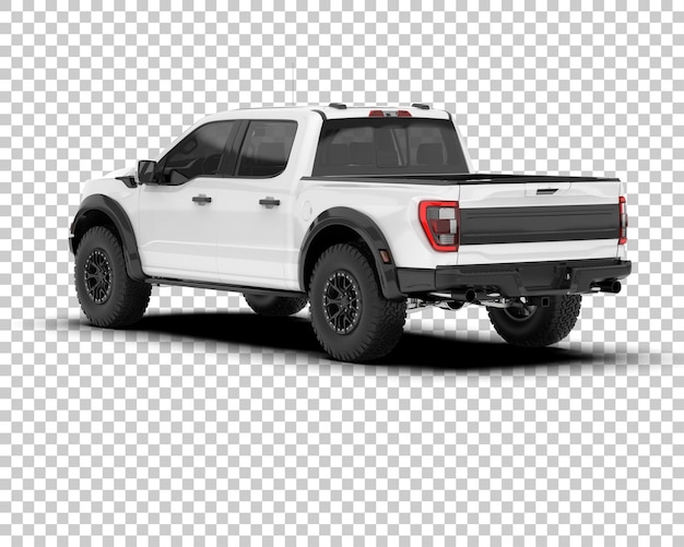 PSD camionnette blanche sur fond transparent illustration de rendu 3d