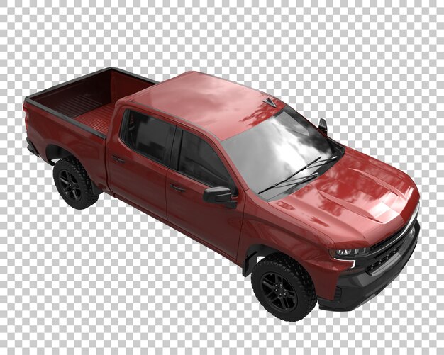 Camionnette Sur Fond Transparent. Rendu 3d - Illustration