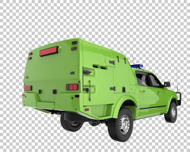 PSD camionnette sur fond transparent. rendu 3d - illustration