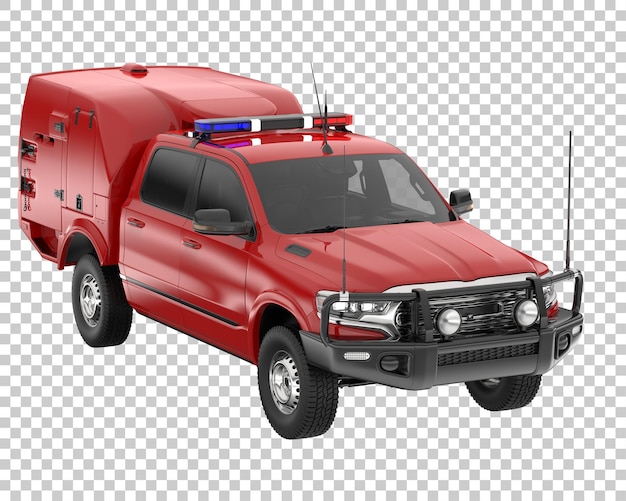 PSD camionnette sur fond transparent. rendu 3d - illustration