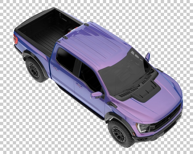 Camionnette Sur Fond Transparent. Rendu 3d - Illustration