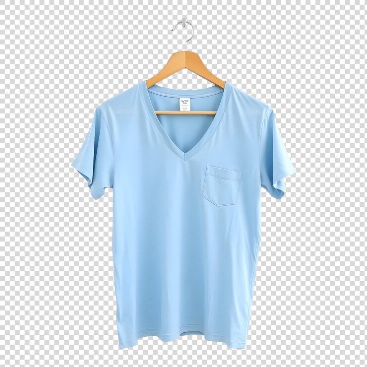 PSD una camisa azul con una etiqueta que dice quot t camisa quot