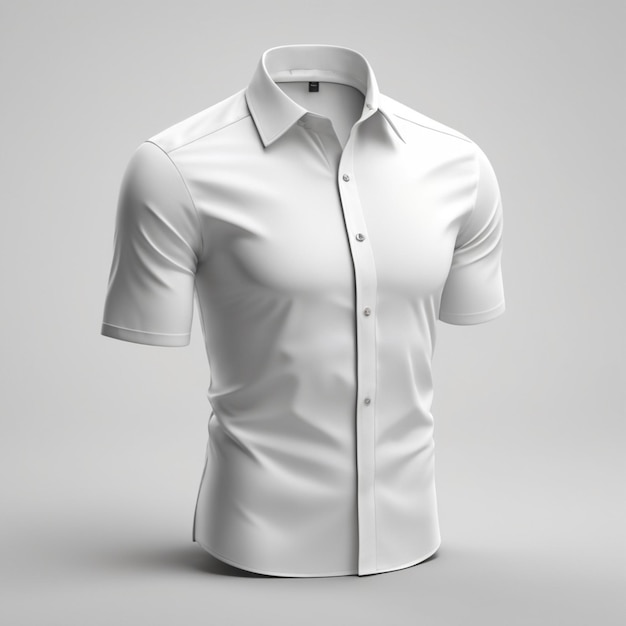 PSD una camisa blanca con un cuello blanco y una camisa blanca que dice camiseta