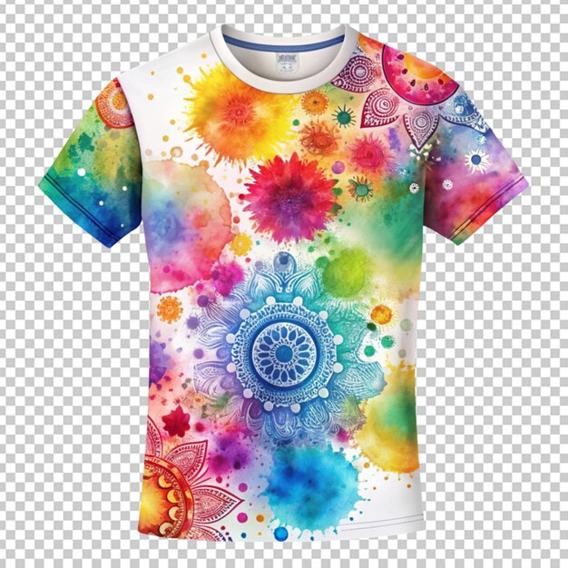 PSD camisa con estampado con tema de holi