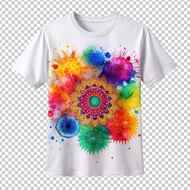 PSD camisa con estampado con tema de holi