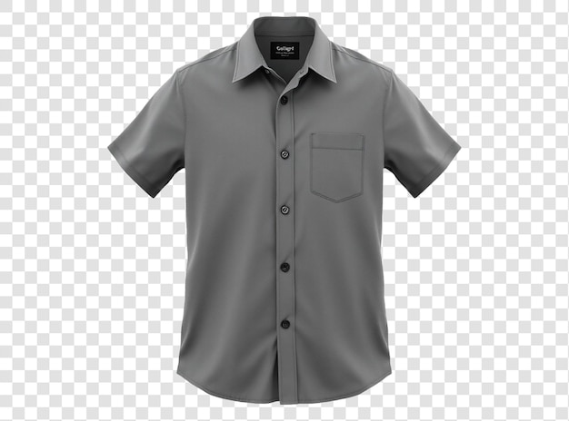 camisa gris con un bolsillo que dice comillas de camisa en ella