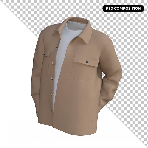 camisa de manga larga aislada 3d