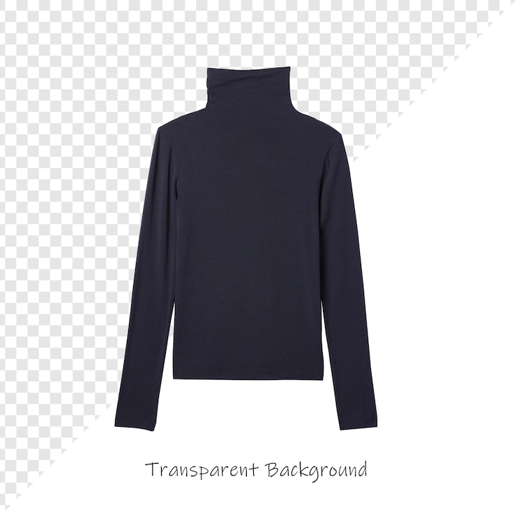 PSD una camisa negra con una camisa negra que dice "transparente" en ella