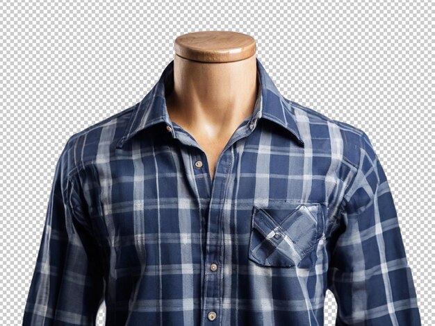 PSD camisa de pago azul elegante sobre un fondo transparente