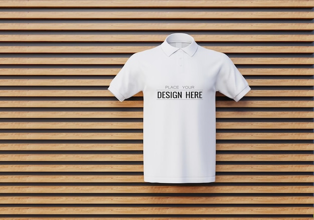 Camisa polo de maquete para publicidade 3d render psd