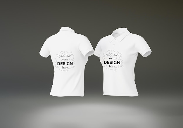 PSD camisa polo de maquete para publicidade 3d render psd