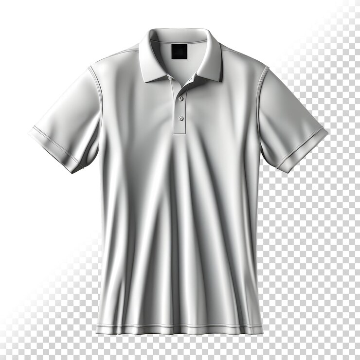 PSD camisa polo psd branca isolada no fundo