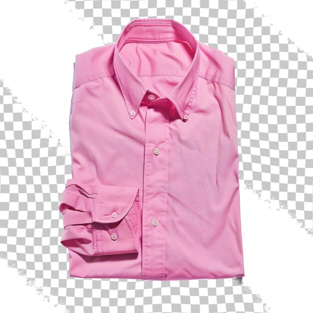 PSD una camisa rosa con un cuello que dice t en él