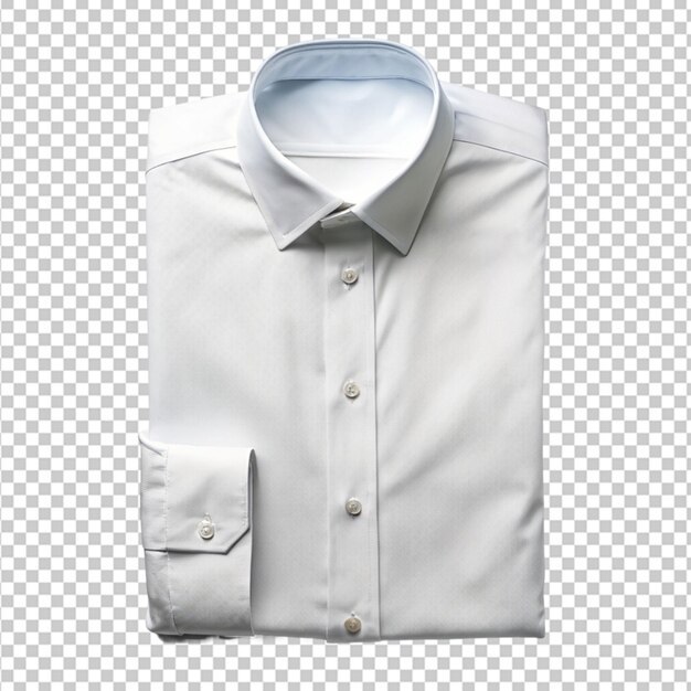 PSD camisa de vestido sobre fondo blanco