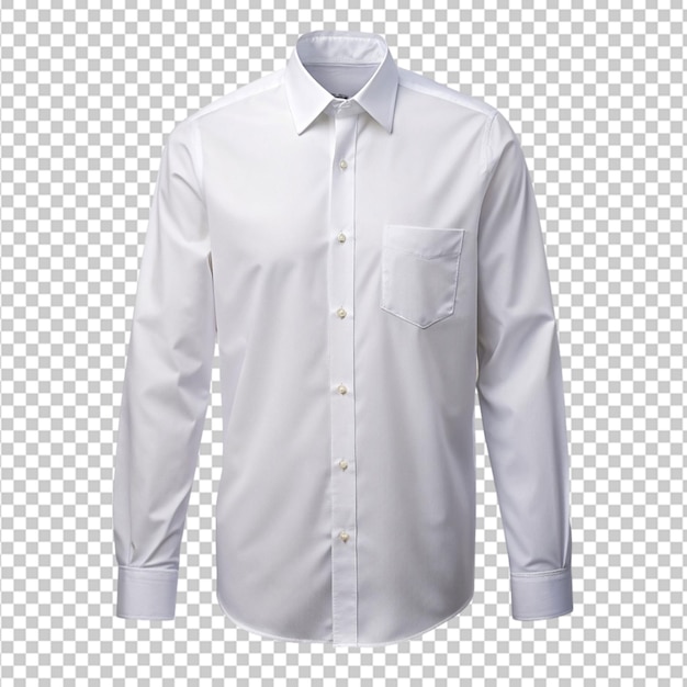 PSD camisa de vestido sobre fondo blanco