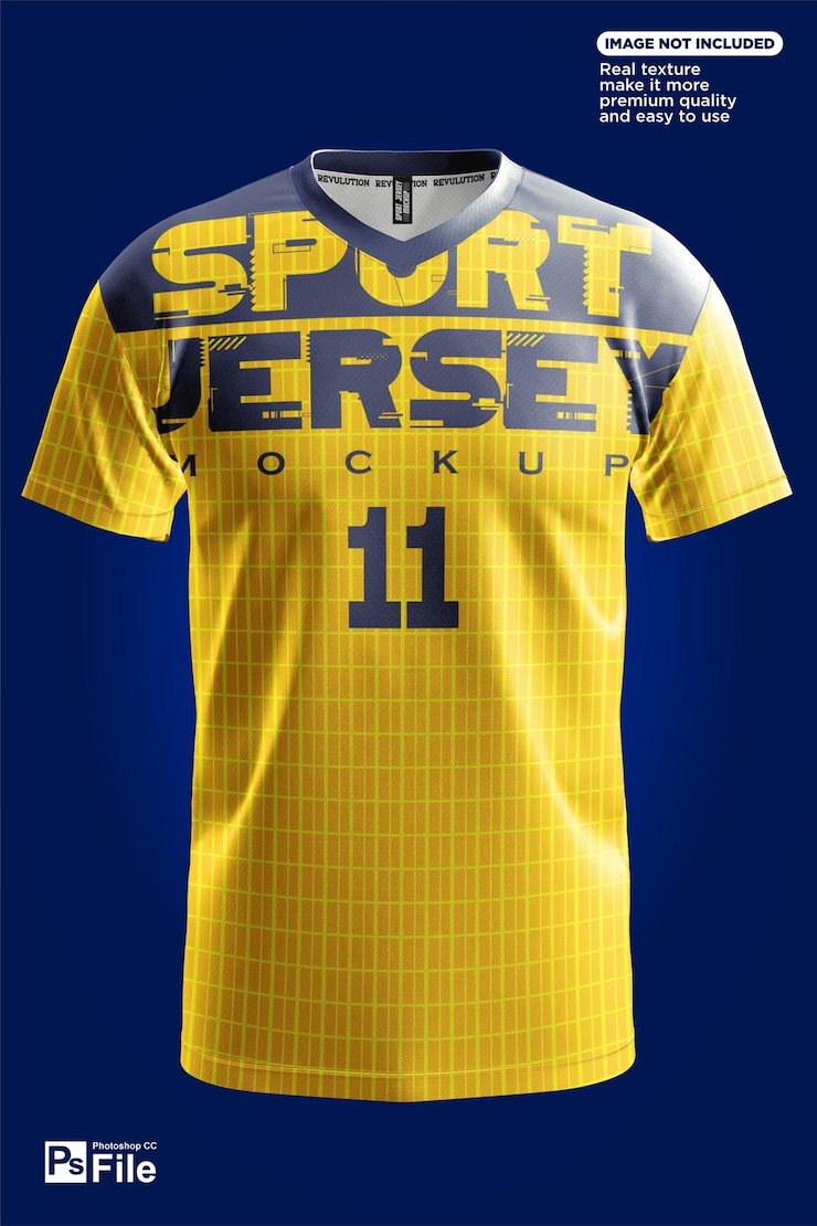 PSD camiseta amarilla