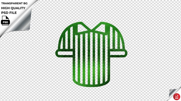 PSD camiseta del árbitro verde metálico psd transparente