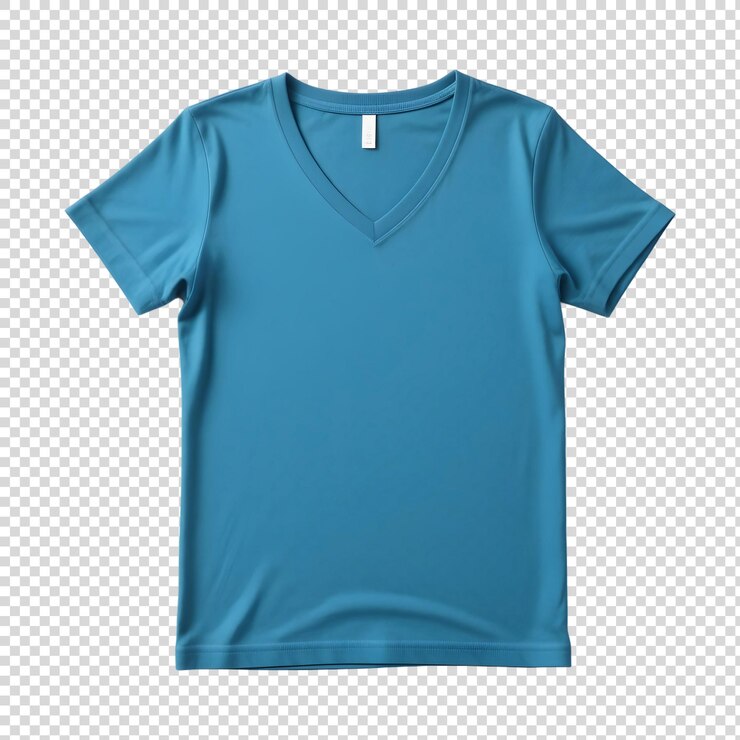 PSD una camiseta azul con un logotipo blanco en ella