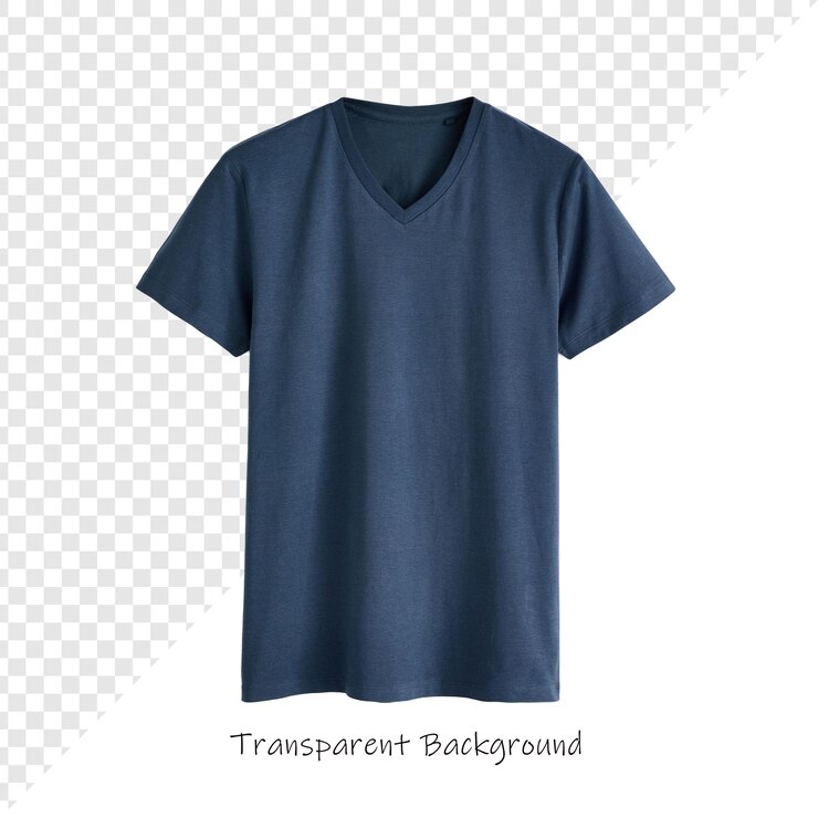 PSD una camiseta azul con las palabras transparencias en ella