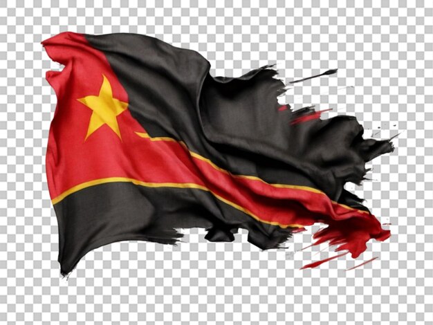 PSD camiseta con la bandera de angola en un fondo transparente