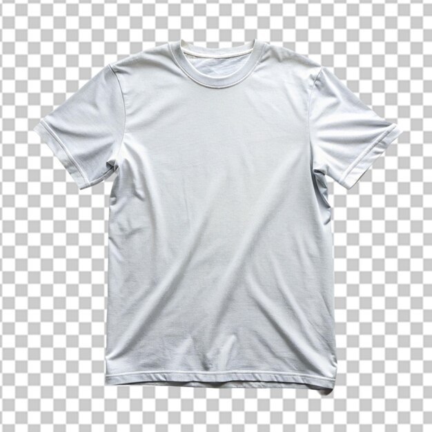 PSD camiseta en blanco sobre fondo blanco