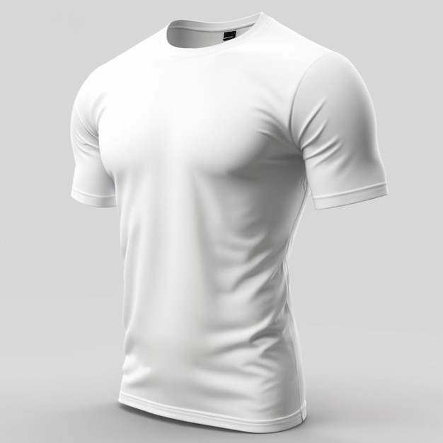 Camiseta branca em psd sobre fundo branco